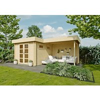 26% reduziert - Fjordholz Flachdach Holzgartenhaus Modell Odina 28 B 18m²