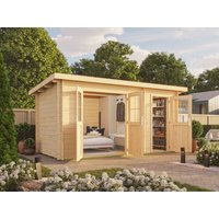 26% reduziert - Fjordholz Pultdach Holzgartenhaus Modell Ezra 2H, Kief