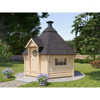 26% reduziert - Fjordholz 6-Eck Grillkota Modell Nils 9 m²