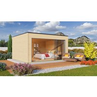 26% reduziert - Fjordholz Holzgartenhaus Modell Q-BIC Alu 44 C