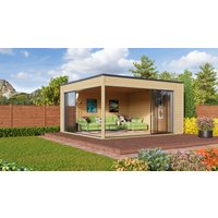 26% reduziert - Fjordholz Holzgartenhaus Modell Q-BIC Alu 44 D