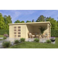 26% reduziert - Pultdach Holzgartenhaus Modell Ella 28-C mit Anbau