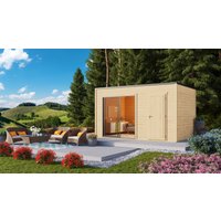 26% reduziert - Fjordholz Holzgartenhaus Modell Q-BIC Alu 44 I