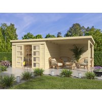26% reduziert - Pultdach Holzgartenhaus Modell Ella 28-C mit Schiebetü