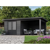 26% reduziert - WPC Holzgartenhaus mit Terrasse Modell Style DeLuxe