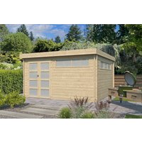 26% reduziert - Flachdach Holzgartenhaus Modell Nelo 44 C