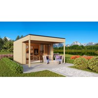 26% reduziert - Fjordholz Holzgartenhaus Modell Q-BIC Alu 44 A + VD 24m²