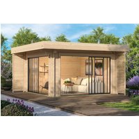 26% reduziert - Fjordholz Holzgartenhaus Modell Bobby 44 Alu 24m²