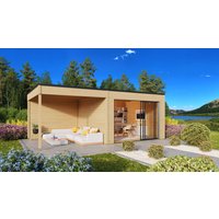 26% reduziert - Fjordholz Holzgartenhaus Modell Q-BIC Alu 70 A + SD 24m²
