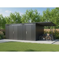 20% reduziert - 2-Raum Metall Gerätehaus Skylight Duo Plus 18,10 m 18m²