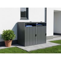 26% reduziert - StarLine 2er Mülltonnenbox Modell Cubi Metall 240 2m²