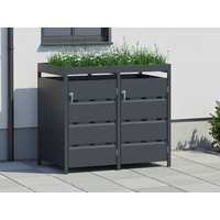 27% reduziert - StarLine 2er Mülltonnenbox Stabilo mit Pflanzdach 2m²