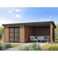 26% reduziert - WPC Holzgartenhaus mit Lounge Modell FineLine 16,90 m² 15m²