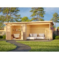 26% reduziert - Fjordholz Pultdach Holzgartenhaus Modell Ezra 2J / nat