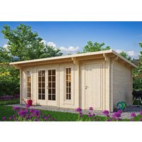 26% reduziert - Fjordholz Holzgartenhaus Modell Jacob 44 B mit Abstell 18m²