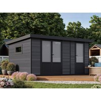 29% reduziert - WPC Holzgartenhaus Modell Style DeLuxe 2-Raum 12,24 m² 12m²