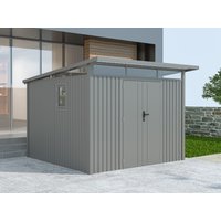 38% reduziert - Metall Gerätehaus Modell Skylight 7,56 m² Alu Grau 6m²