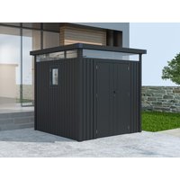 38% reduziert - Metall Gerätehaus Modell Style 4,45 m² Anthrazit 4m²