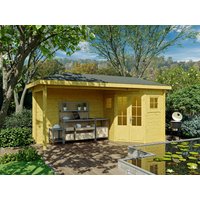 26% reduziert - Fjordholz 5-Eck Holzgartenhaus Modell Evelyn 1C 15m²