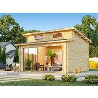 26% reduziert - Fjordholz Holzgartenhaus Avantgarde 44-B Alu 24m²
