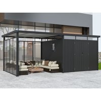 36% reduziert - Metall Gerätehaus Modell Style 7,56 m² Spar-Set-5 12m²