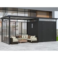 34% reduziert - Metall Gerätehaus Modell Style 4,45 m² Spar-Set 5 12m²