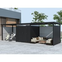 33% reduziert - Metall Gerätehaus Modell Style 4,45 m² Spar-Set 4 6m²