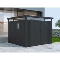 39% reduziert - Metall Gerätehaus Modell Style 7,56 m² Anthrazit 6m²